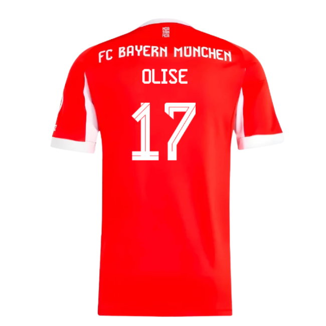 2025-2026 Bayern Munich Home Shirt (Olise 17)-SoccerKits Hub | Buy Soccer Jerseys Online